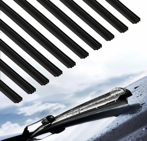 10 Pezzi Gomma Tergicristalli Auto Gomma Tergicristallo 800mm Striscia per Tergicristalli Strisce di per Tergicristalli -Ricambio per Compatibile con Tutti,Tagliabile