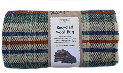 F&G Supplies Tweed British Recycled Woollen Picnic Travel Rug Throw Blanket