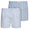 Jockey Everyday Woven Boxer 2Pack, White, M,M,Weiß