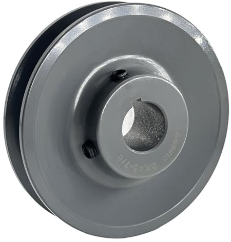 Saelno BK45-7/8 v Belt Pulley 7/8 inch bore 4.25 OD,V-Belt Sheave Cast Iron for A AX B BX 4L 5L V-Belts,BK4578 Pulley