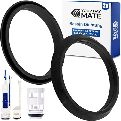 Junta de lavabo, 2 piezas, 67 x 53 x 10 mm, recambio para 241.868.00.1, 883.360, compatible con lavabo GEBERIT 241.859.00.1, 244.820.00.1, 244.823.00.1, junta UP cisterna