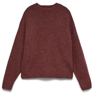 VERO MODA dam Vmboom Ls O-hals tröja Ga Noos, Rosa Brun, S