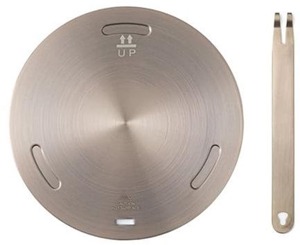 11Inch Heat Diffuser Plates for Gas Electric Stoves, Flygragon Stainless Steel Cooking Induction Adapter Plate for Glass Cooktop, Detachable Handle Induction Cooktop Converter Plate