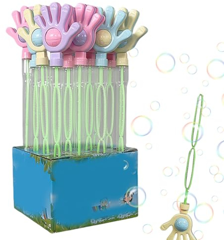 Bolle Wand, bastones de burbujas | 10 sopladores de burbujas portátiles, actividades de entretenimiento al aire libre, para la fiesta de juguetes de verano para eventos familiares, cumpleaños, bodas