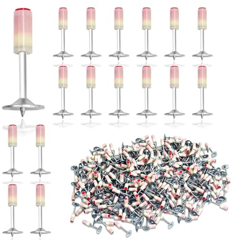 Confezione da 400 Chiodi manuali da parete, 7,3 mm Mini chiodi per soffitto, Chiodi Rotondi, Chiodi manuali per cemento, Adatti per Installazione e manutenzione