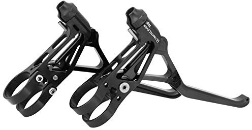 Xzcvalimn Maneta de Freno V para Bicicleta Ultraligera CNC, Maneta de Freno para Bicicleta de Carretera, Accesorio de Ciclismo de Aleación de Aluminio con Punto de con Rodamiento, Manet (Negra)