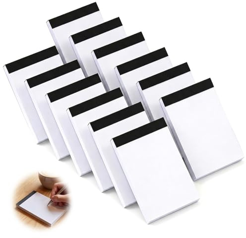 jwtyu 12 blocs de notas A7 en blanco, 50 hojas por bloc de notas, tamaño pequeño