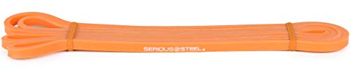 SERIOUS STEEL FITNESS Assisted 41 Pull-Up Band, Resistance & Stretching, Powerlifting & Pull-ups (#0 Orange - Single Band)