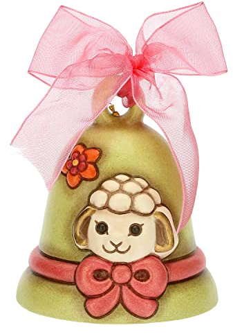 THUN Pasqua Limited Edition 2023, Campanella Verde in Ceramica Decorata a Mano, Linea Pasqua Favolosa, 7.2x7.2x8 cm h