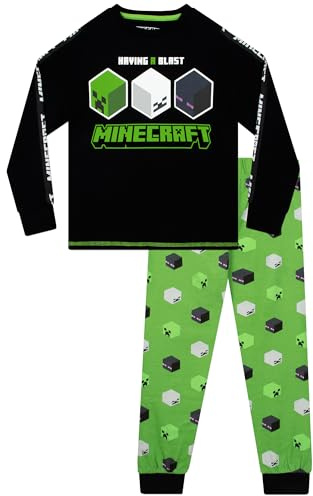 Minecraft Pyjamas Pyjamas pour garçon | Pyjamas pour Enfants | Vêtements de Nuit pour Adolescents | 5 et 13 Ans