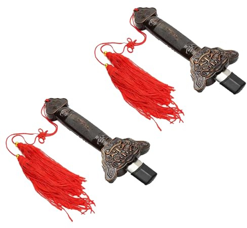 JNAWA 2 piezas de espada de acero inoxidable con borla, retráctil, juguete de actuación para Halloween, cosplay, accesorios de disfraces, accesorios mágicos