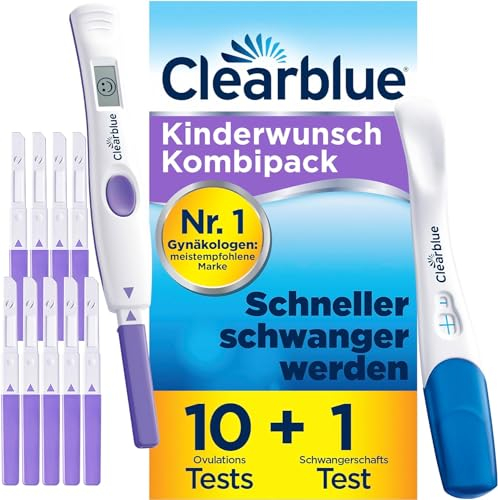 Clearblue Ovulationstest Fortschrittlich und Digital und Schwangerschaftstest – für doppelte Chancen, schwanger zu werden, 10 + 1 Tests