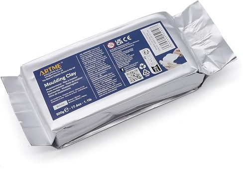 ARTME Lufthärtende Modelliermasse 500g Weiß Formmasse für Kunst und kreatives Basteln - Lufttrocken, Einzelverpackung (500 g x 1)