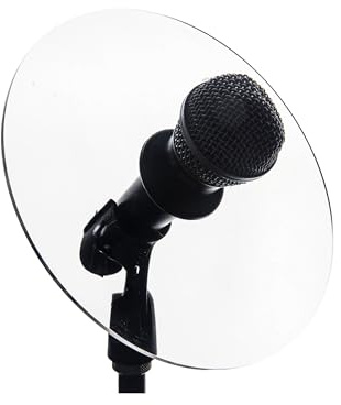 Sound Reflect Series Sound Shield for Horns. Great for XLR Mics - Acrylic Plexiglass - Sound Deflector for Trumpet, Trombone, Saxophone - For Home Practice, Live Performanc (10.5 Diameter)