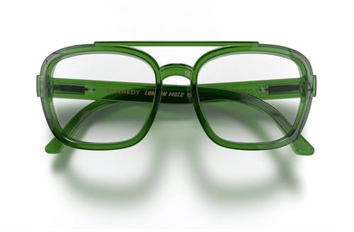 LONDON MOLE® Kennedy Lunettes de lecture | Liseurs de style pilote en forme carrée et sympa | Unisex féminin masculin | Charnières à ressort