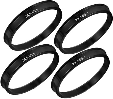 CHICAMPERA 4pièces Lot de Anneaux De Centrage De Moyeu pour Roues De Voiture Adaptateurs Alésage De Moyeu Plastique