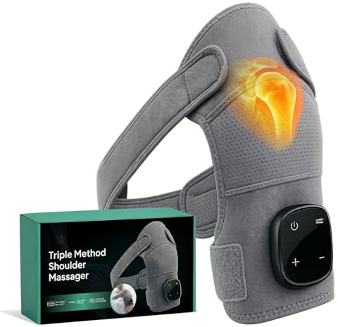 Hewelth Masajeador De Hombro Triple Method, Cojín De Calor Para Hombro
