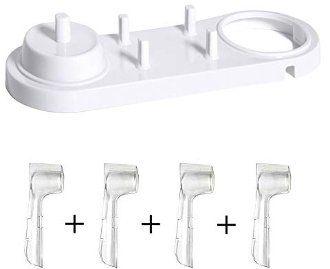 Nincha, Support de Brosse à Dents électrique avec Supports de tête de Brosse à Dents électrique + 4 Cache-têtes pour Oral-B