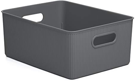 TATAY Large Multipurpose Sort Basket Holds 15 Liters, Anthracite Grey, 29.4 x 38.5 x 16, 7010314