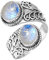 Jeweloporium 925 Sterling Silber Ringe für Frauen Größe 63(20.1) Weiß Echt Mondstein mit Stein Kostüm Silber Ringe Geburtstag Geschenk Jahrgang Schmuck