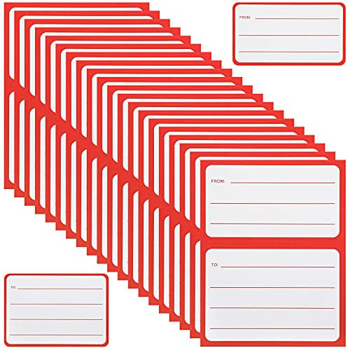 Tenare 50 Sheets/100 Pcs to from Return Address Mailing Labels Mail Shipping Label, Postage Guaranteed Stickers Self Adhesive Mailing Labels Stickers for School Office(Regular Style,4.5 x 3.5 Inch)