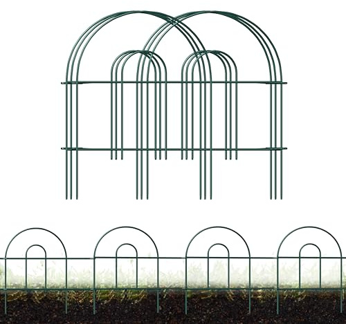 FOREHOGAR Decorative Garden Folding Border Fence, Metal Wire Edging Flower Fence Panel 18in X50ft Outdoor Patio Landscape