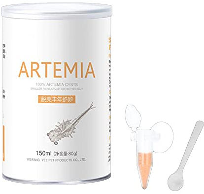 150 ml Aquarium Schlüpfen Tropic Fisch Futter Artemia Schale Eier Sole Garnelen Schale Eifutter Für Fütterung Baby Fische Futter Geschälte Salzlösung Garnelen Eier Fisch Für Lieferungen Aquarium