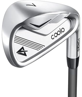 COOLO Graphite Golf Irons, Provide More Speed and Control, Beginner/High Handicap/Seniors/Ladies, Reduced Strain on Elbows and Wrists, Right&Left Handed(Men, #P, Right)