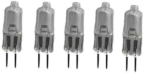 JZLBBC Alogeno Lampada G5.3 35W 12V Lampadine Alogene GU5.3 base a doppio ago Bianco Caldo Per Lampada Aromatica, Lampadario Di Cristallo50 W,5Pc