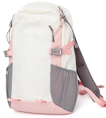 Outplea Sac à Dos de Randonnée Léger et Multifonctionnel 20L pour Femme, Sac a Dos Voyage Imperméable durable Sac de Sport Plein air Loisirs Camping Vélo-Rose