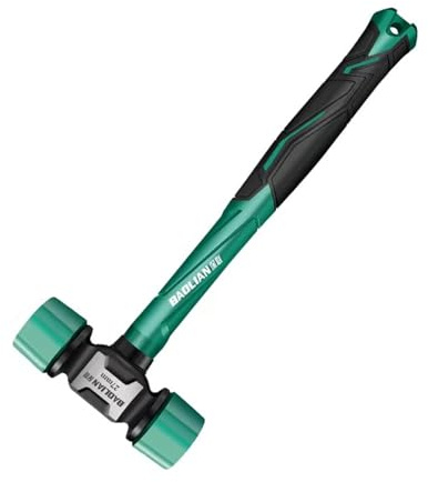 BUSKPOK Rubber Mallet Double-Faced Flooring Hammer for Camping Woodworking Tile Installation and Automotive Repairs (32mm)