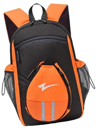 Folpus Mochila de Tenis de Mesa, Bolsa de Transporte para Raquetas, de Entrenamiento, Mochila Profesional práctica, Bolsa de Tenis para, Negro