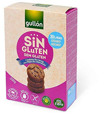 Gullon Biscotti senza glutine al cioccolato doppio, 200 g, 5 scatole
