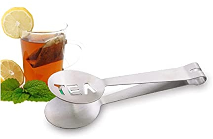 Mini pinze per bustine di tè, filtro per tè Herba, in acciaio inox, facile e veloce, perfetto per ogni momento