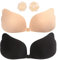 BDSMYOU Klebe BH Push Up Trägerlos Unsichtbar Rückenfrei Mit 1 Paar Nippel Cover, 2 Stück Silikon Wiederverwendbar Ohne Bügel Selbstklebend für Abendkleid (C Cup)
