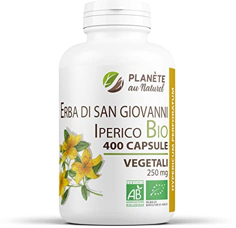 Erba di San Giovanni Bio 250mg - 400 capsule - Hypericum Perforatum - Planètete au Naturel