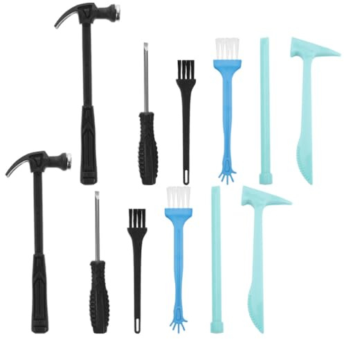 UPKOCH Dinosaur Dig Tools Kit 4 Sets Kids Dino Fossilss Dig Plastic Hammer Chisel Brush Kit Educational Excavation Kits Stem Science Kits for Gems
