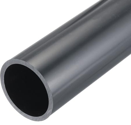QUARKZMAN Tube Rond Rigide en PVC 51,8mm ID 60mm OD 350mm Longueur Gris Foncé pour Manchon de Câble de Conduite d'Eau