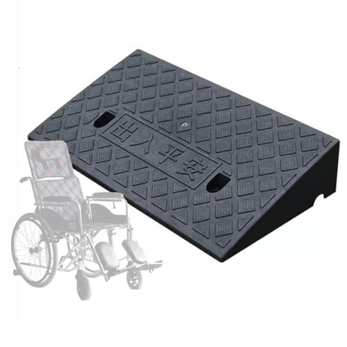DAQXYH Rampe De Seuil 3-22cm, Noir, Plastique, Pour Fauteuil Roulant, Voiture, Trottoir, Charge Importante, Antidérapante