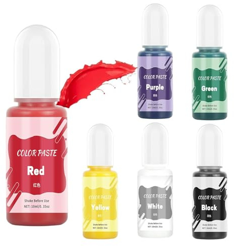 Stonecast Powder Dye, 6 Colour Casting Powder Dye, Cement Pigment Cement Colouring Concrete Colour Pigment, Highly Concentrated Pigments for Model Making and DIY, Easily Soluble