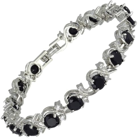 RIZILIA BLOSSOM guldpläterad färgglad månadssten tennisarmband för kvinnor