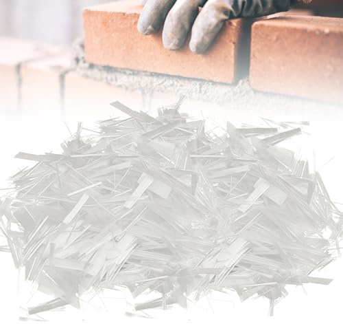 Fibre de polypropylène, 900 g, fibre polymère de qualité supérieure, agent flottant, béton, fibres de polypropylène pour béton, mortier, plâtre, chape, empêche la formation de fissures, réduit le