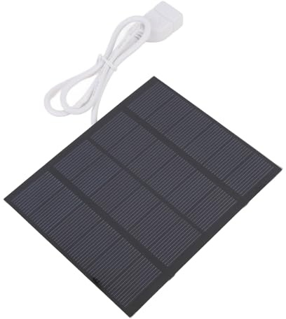 ASHATA Bärbar Solpanel Effektivt USB-gränssnitt Solbatteri för Utomhusaktiviteter Camping och Nödsituationer Polykristallint Silikonmaterial