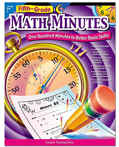 Creative Teaching Press Math Minutes Book, Grade 5 , 0.25 H x 11 L x 8.5 W