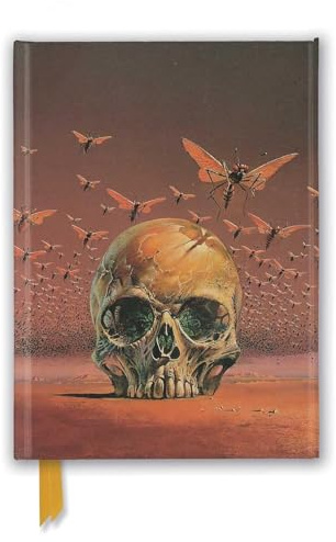 Bruce Pennington: The Green Brain (Foiled Journal): Unser hochwertiges, liniertes Blankbook mit festem, künstlerisch geprägtem Einband und Magnetverschluss