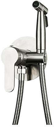 GRAWIT WC-Messing-Bidet-Spray-Dusche-Bidet-Set Kupfer-Ventil-Badezimmer-Hahn-Wand-Hahn-Mischer, heißes kaltes Wasser-Mischer-Hahn-Toiletten-Hahn,Bronze Beautiful Scenery