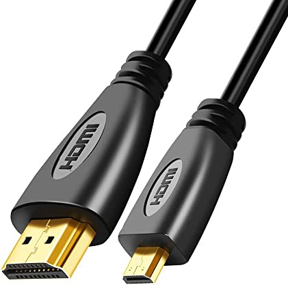 zalati Cavo convertitore Micro HDMI a HDMI Maschio Adattatore per Telefono/Tablet/Laptop Collegamento con TV/Proiettore