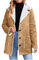 babao Damen-Wildledermantel mit Shearling-Futter. Lange Jacke aus Schaffell-Kunstwildleder. Leichter Trenchcoat aus Wildleder