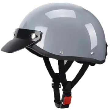 Retro Halbhelme Moped Halbschalenhelm mit ECE-Zertifizierung Rollerhelm Cruiser Chopper Skateboardhelm Antikollisionshelm Motorradhalbhelm Mit Brille für Damen und Herren Erwachsene A,55-60cm