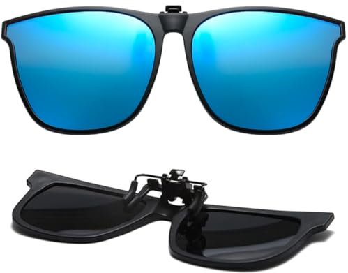 Clip de Gafas de Sol Polarizadas para Lentes, Clip para Gafas de Sol Polarizadas, Accesorio para Gafas de Hombre y Mujer (Azul Hielo)